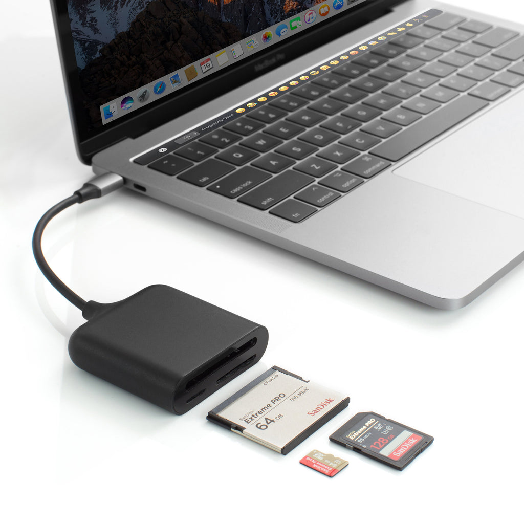 HyperDrive USB-C Pro Card Reader for UHS-II microSD, SD 4.0, CFast card
