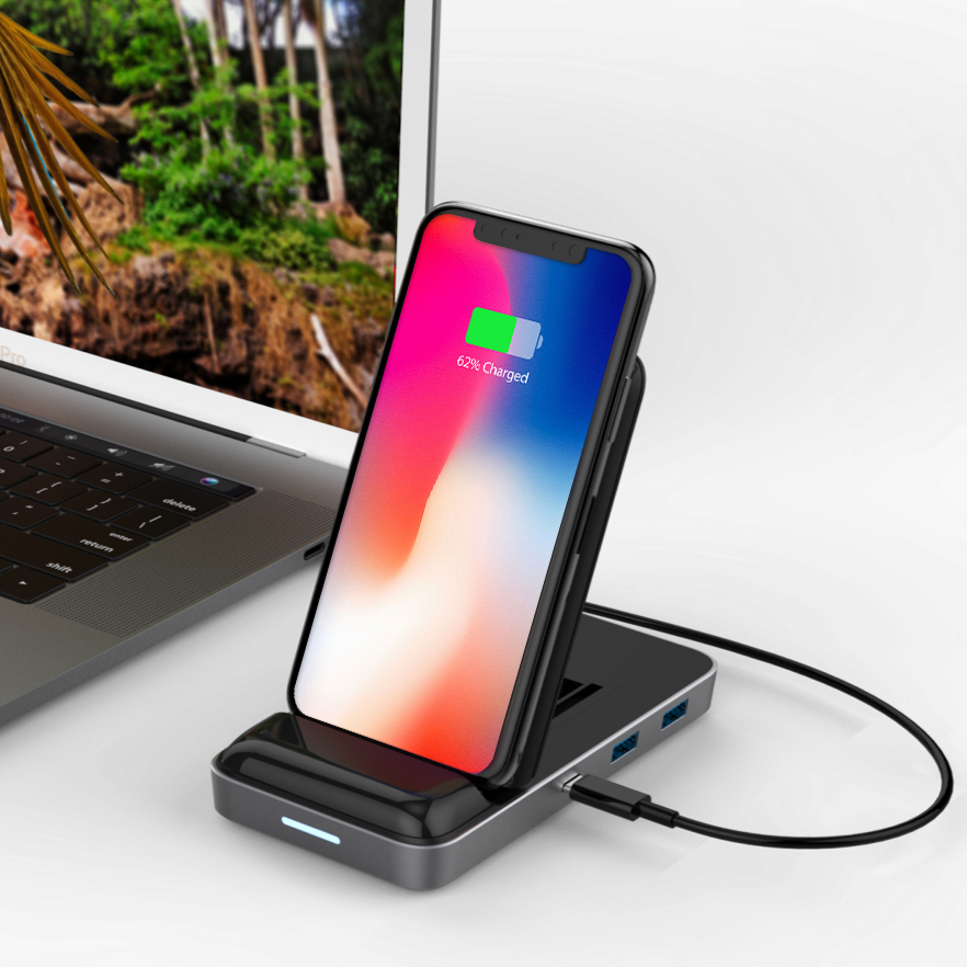 HyperDrive 7.5W Wireless Charger USB-C Hub