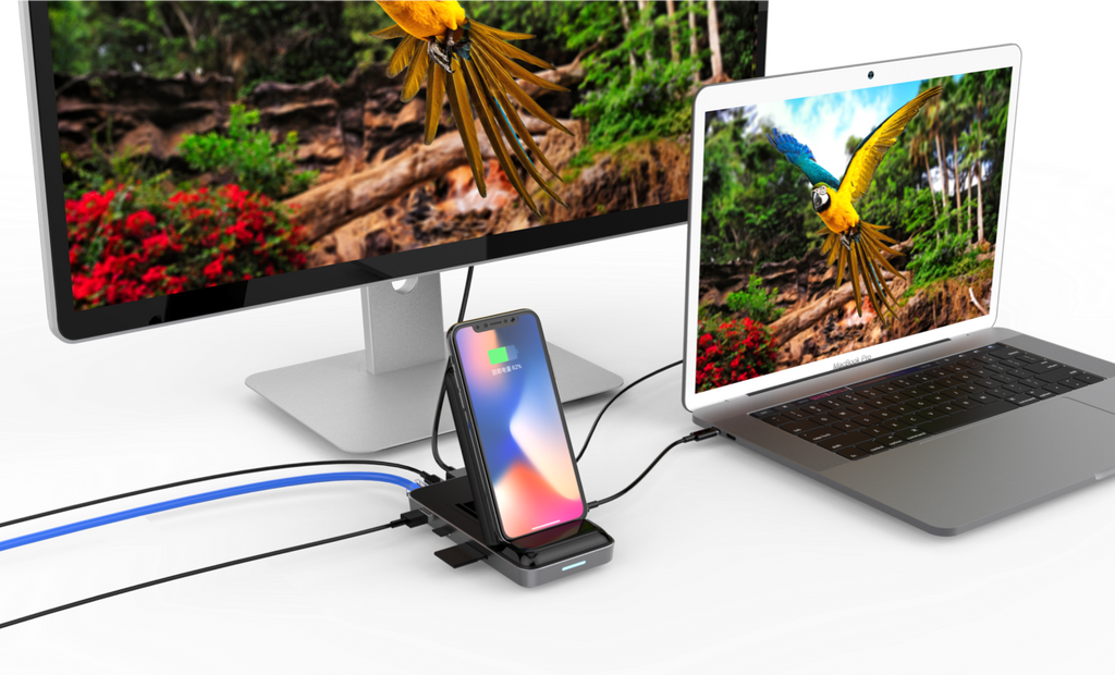 HyperDrive 7.5W Wireless Charger USB-C Hub
