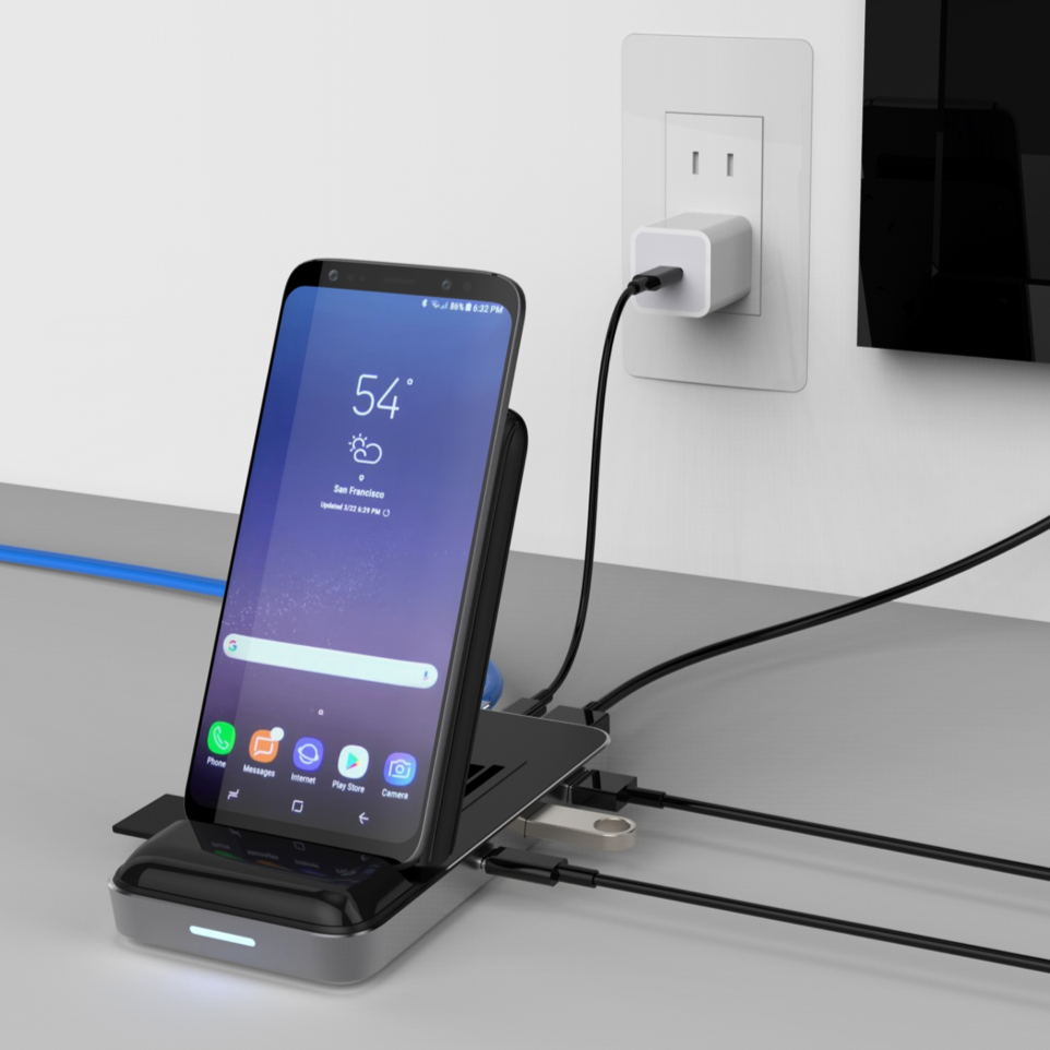 HyperDrive 7.5W Wireless Charger USB-C Hub