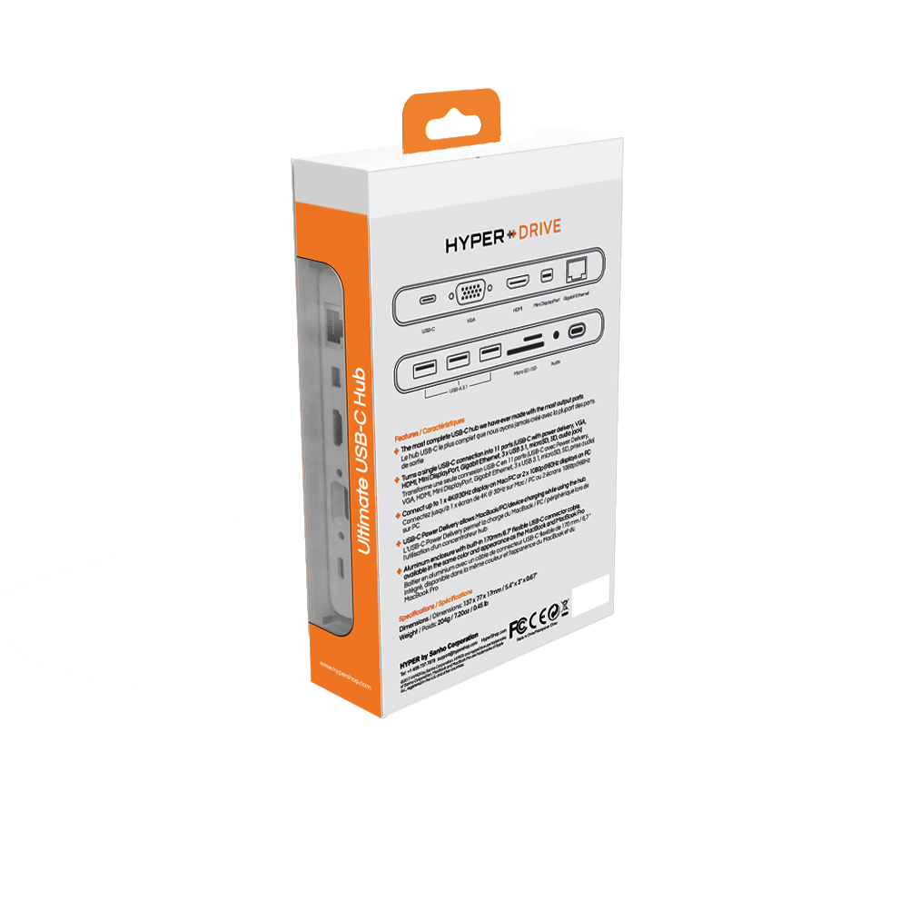 HyperDrive Ultimate USB-C Hub || for MacBook, PC, USB-C Devices