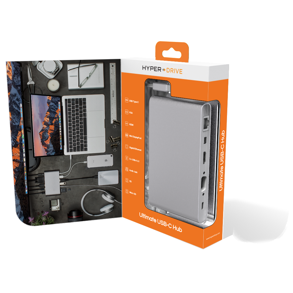 HyperDrive Ultimate USB-C Hub || for MacBook, PC, USB-C Devices