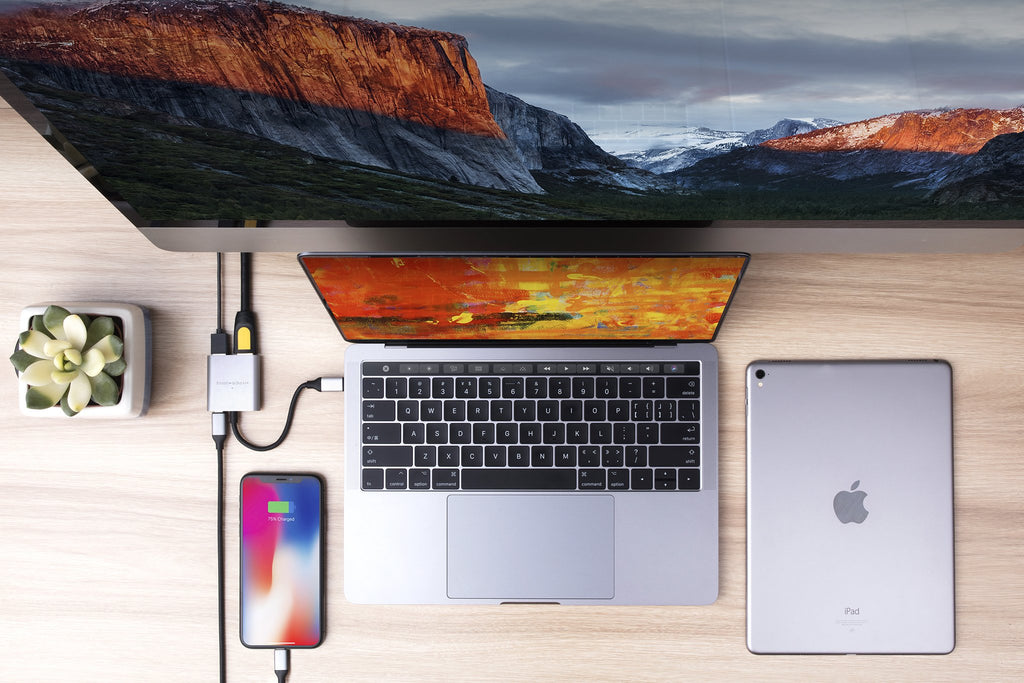 HyperDrive 4K HDMI 3-in-1 USB-C Hub for MacBook, Ultrabook, Chromebook & USB-C devices