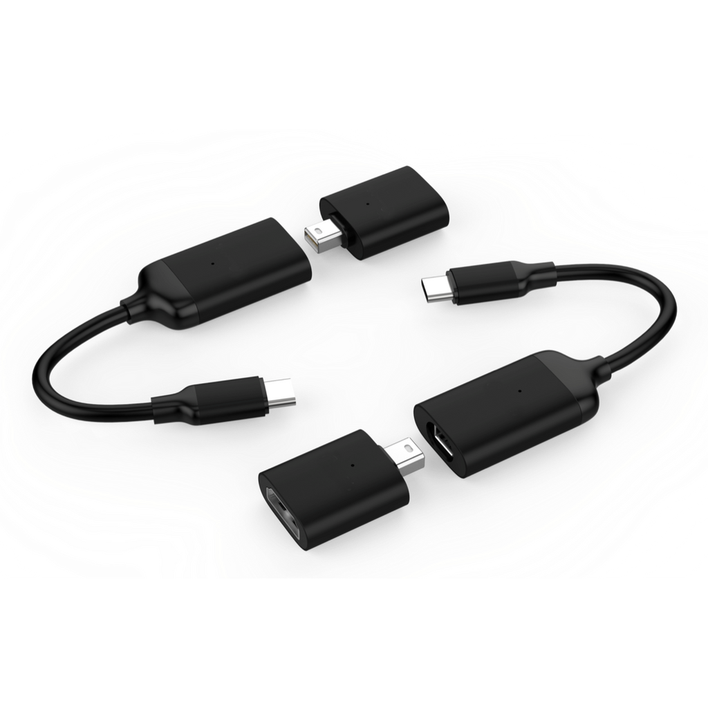 HyperDrive USB-C to 4K60Hz HDMI & Mini DisplayPort Adapter (Black)