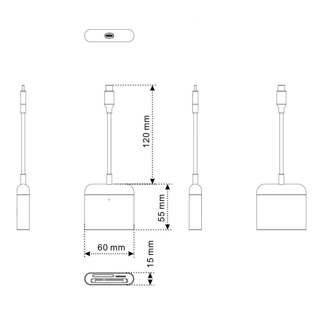 HyperDrive USB-C Pro Card Reader for UHS-II microSD, SD 4.0, CFast card