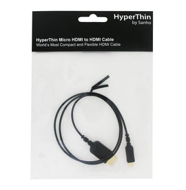 HyperThin World's Thinnest & Most Flexible Micro HDMI to HDMI Cable (0.8m) Black, Cable - HyperThin, HyperShop
 - 1